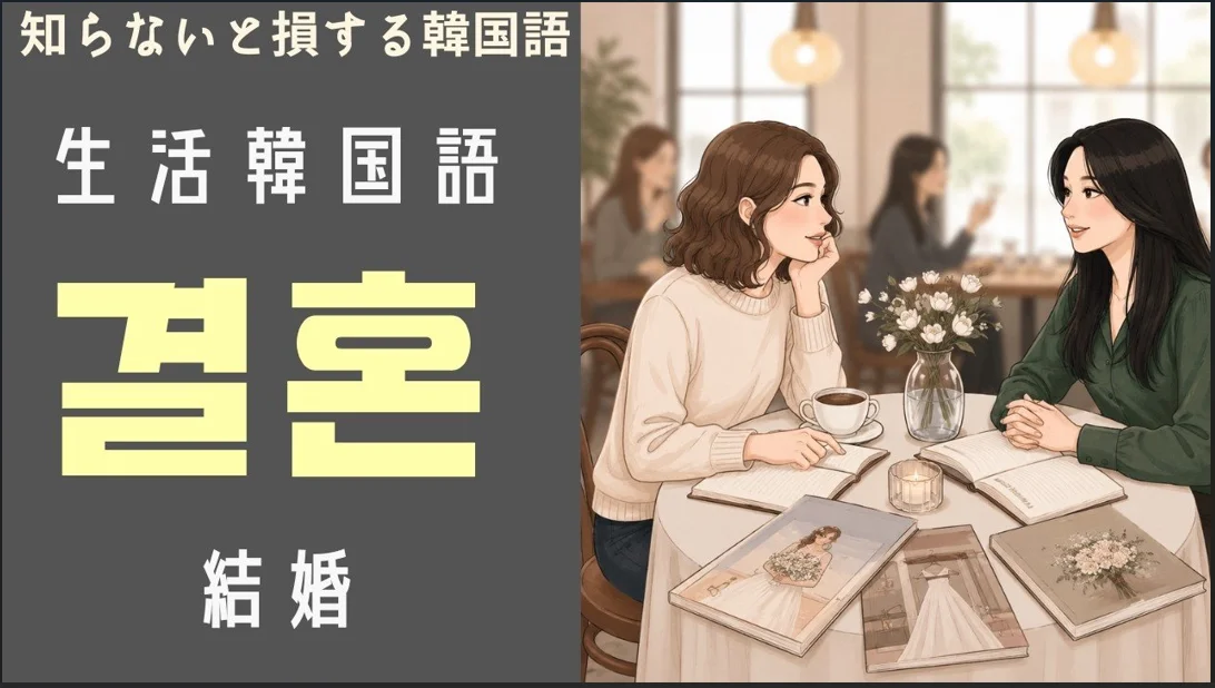 知っておくと役に立つ韓国語［結婚］